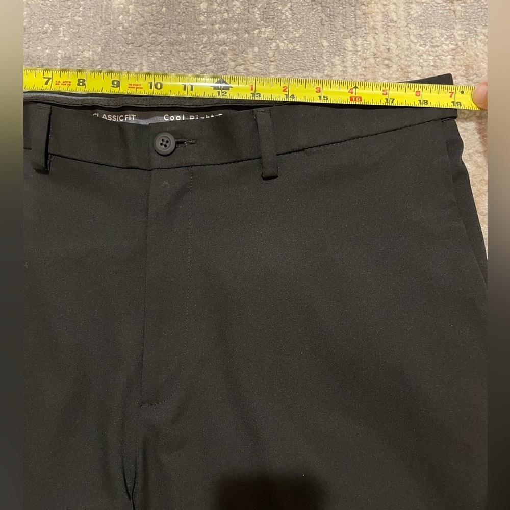 Haggar Classic Fit Performance Flex Black Dress Pants Mens Size 38 x 29 Like New - Picture 7 of 9